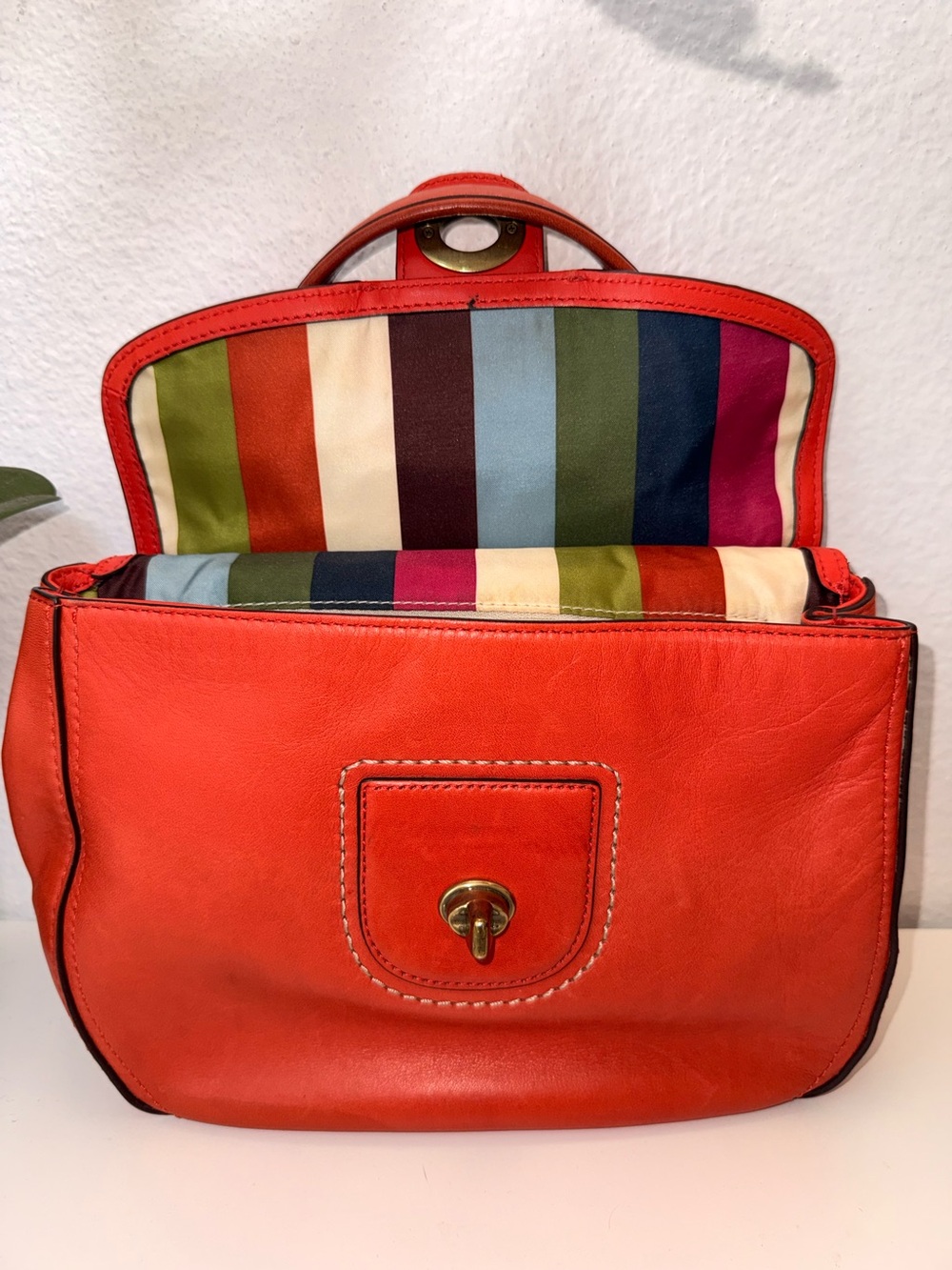 Coach 70th Anniversary Willis Legacy Bag Vermillion Red Orange 19132 - Picture 5 of 17